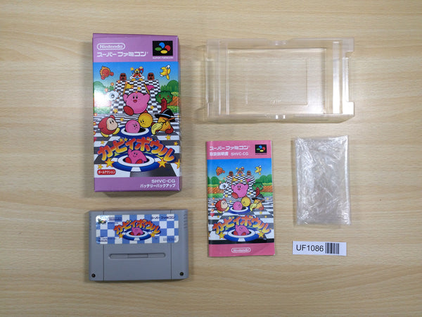 UF1086 Kirby Bowl Kirby's Dream Course BOXED SNES Super Famicom Japan