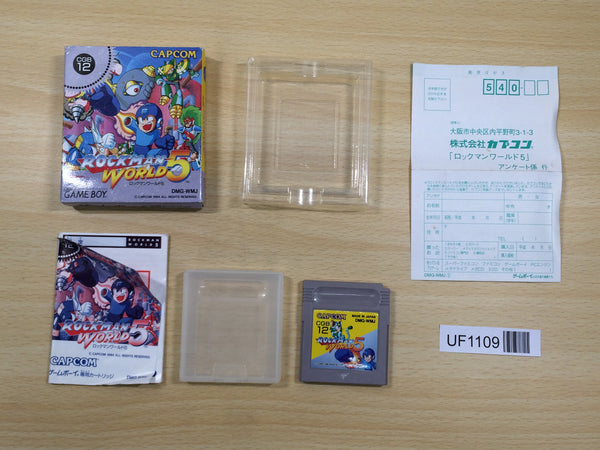 UF1109 Rockman World 5 Megaman BOXED GameBoy Game Boy Japan