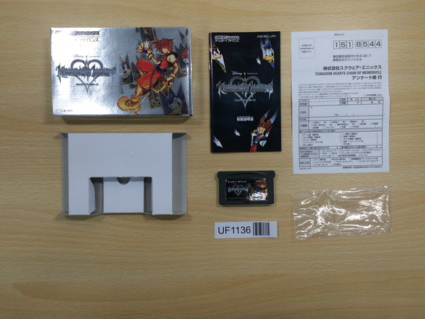 UF1136 Kingdom Hearts Chain of Memories BOXED GameBoy Advance Japan