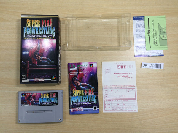 UF1180 Super Fire Pro Wrestling Special BOXED SNES Super Famicom Japan
