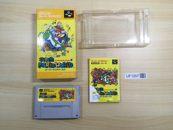UF1257 Super Mario World BOXED SNES Super Famicom Japan