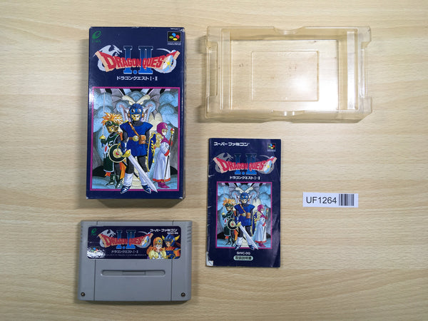 UF1264 Dragon Quest 1 & 2 BOXED SNES Super Famicom Japan