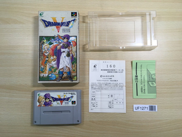 UF1271 Dragon Quest V 5 BOXED SNES Super Famicom Japan