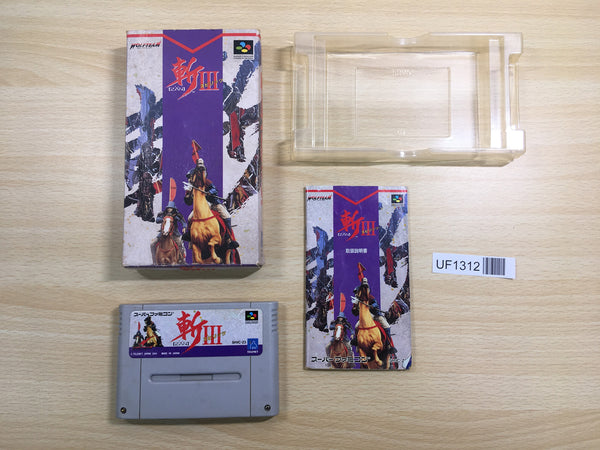 UF1312 Zan 3 Spirits BOXED SNES Super Famicom Japan