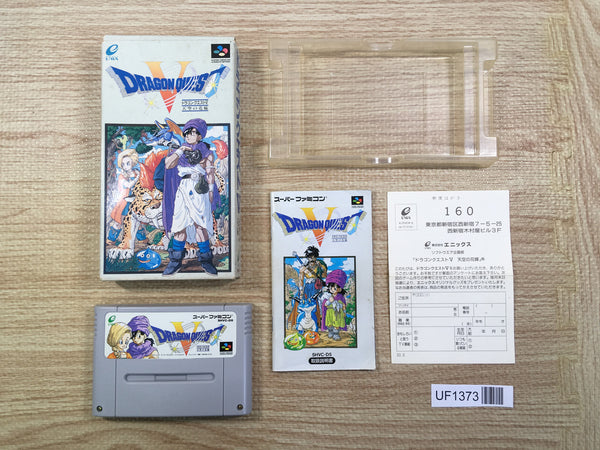 UF1373 Dragon Quest V 5 BOXED SNES Super Famicom Japan