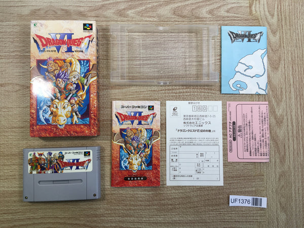 UF1376 Dragon Quest VI 6 BOXED SNES Super Famicom Japan