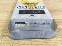 UF1388 Populous 2 Trials of the Olympian Gods BOXED SNES Super Famicom Japan