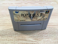 UF1388 Populous 2 Trials of the Olympian Gods BOXED SNES Super Famicom Japan