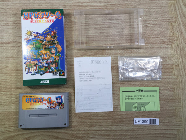 UF1390 RPG Tsukuru Super Dante Maker BOXED SNES Super Famicom Japan