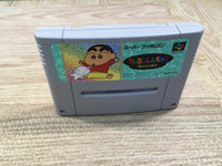 UF1400 Crayon Shinchan Arashi wo Yobu Enji BOXED SNES Super Famicom Japan