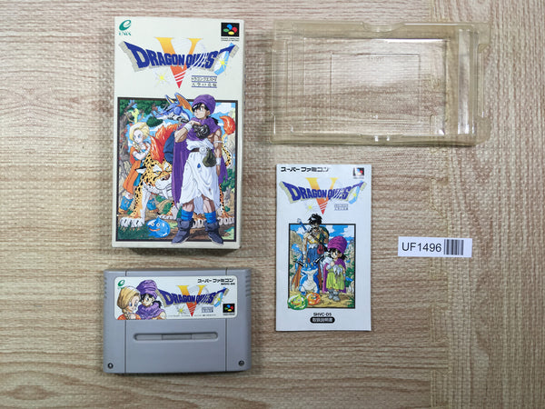 UF1496 Dragon Quest V 5 BOXED SNES Super Famicom Japan