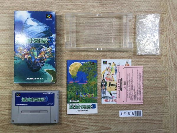 UF1518 Seiken Densetsu 3 Secret of Mana BOXED SNES Super Famicom Japan