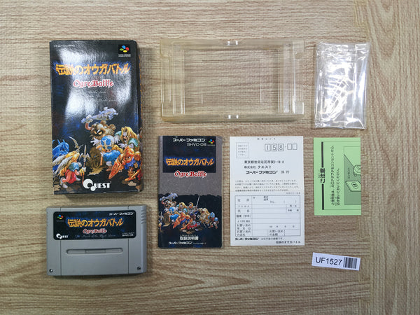 UF1527 Ogre Battle The March of the Black Queen BOXED SNES Super Famicom Japan