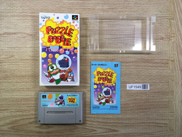 UF1549 Puzzle Bobble BOXED SNES Super Famicom Japan