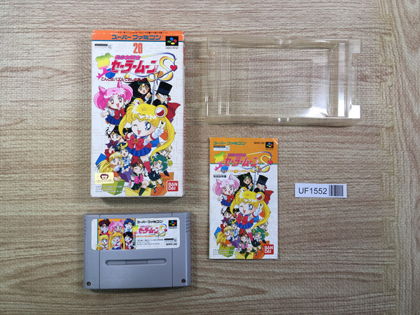 UF1552 Sailor Moon S Kondo wa Puzzle de OshiokiYo! BOXED SNES Super Famicom Japan