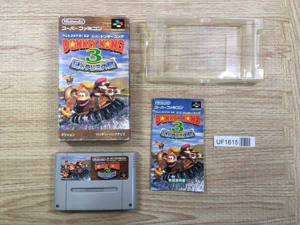 UF1615 Super Donkey Kong Country 3 BOXED SNES Super Famicom Japan