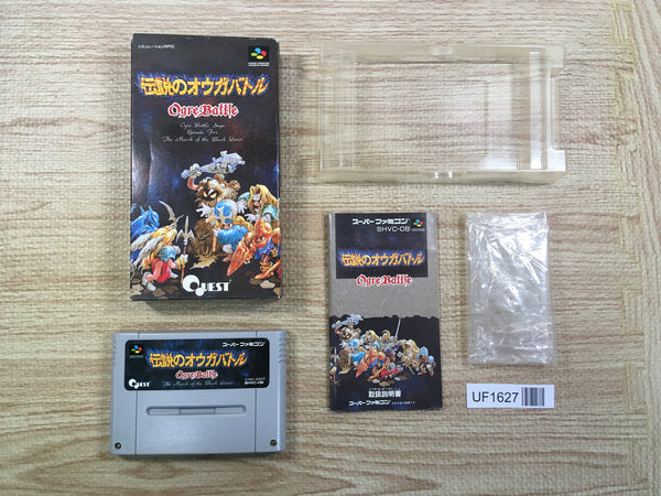 UF1627 Ogre Battle The March of the Black Queen BOXED SNES Super Famicom Japan