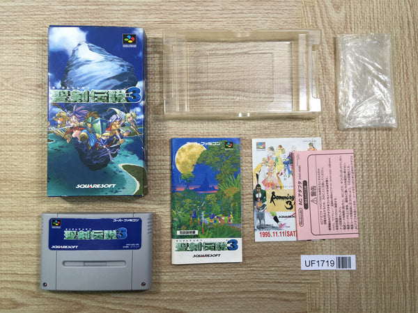 UF1719 Seiken Densetsu 3 Secret of Mana BOXED SNES Super Famicom Japan