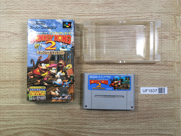 UF1837 Super Donkey Kong Country 2 BOXED SNES Super Famicom Japan
