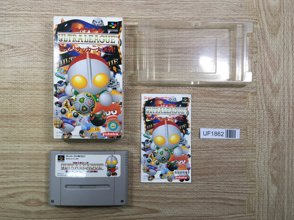 UF1862 Ultra League Moero! Soccer Daikessen!! BOXED SNES Super Famicom Japan