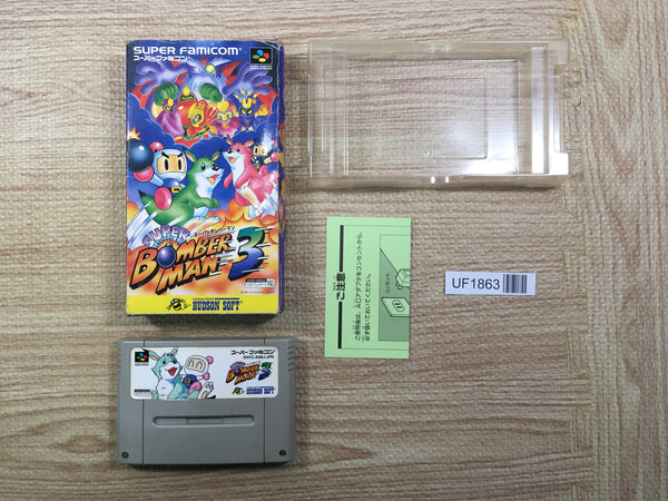 UF1863 Super Bomberman 3 BOXED SNES Super Famicom Japan
