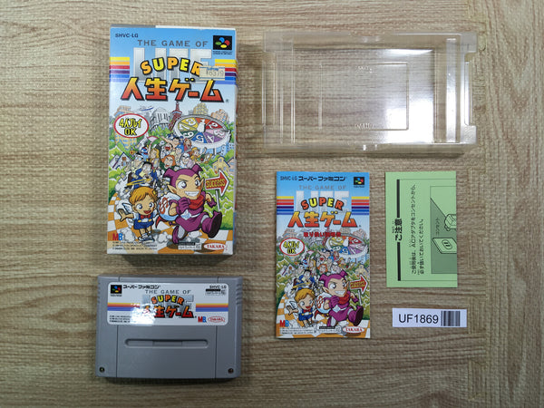 UF1869 The Game of Life Super Jinsei Game BOXED SNES Super Famicom Japan