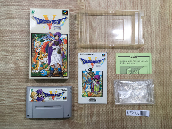 UF2033 Dragon Quest V 5 BOXED SNES Super Famicom Japan