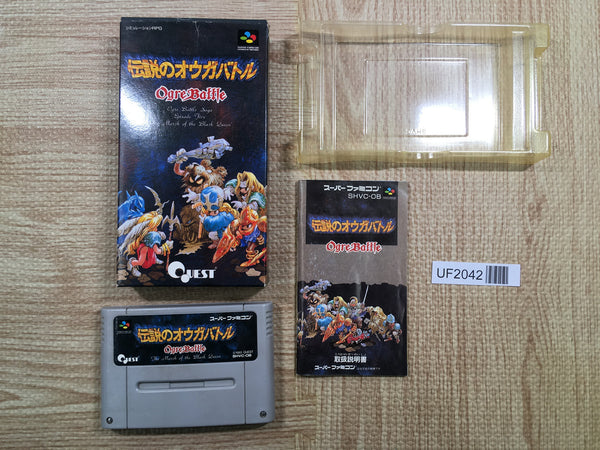 UF2042 Ogre Battle The March of the Black Queen BOXED SNES Super Famicom Japan