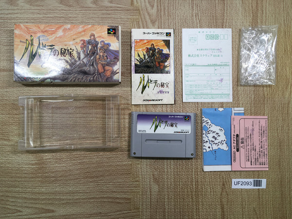 UF2093 Treasure of the Rudras Rudra no Hihou BOXED SNES Super Famicom Japan