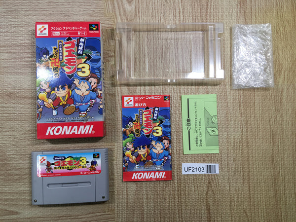 UF2103 Ganbare Goemon 3 BOXED SNES Super Famicom Japan
