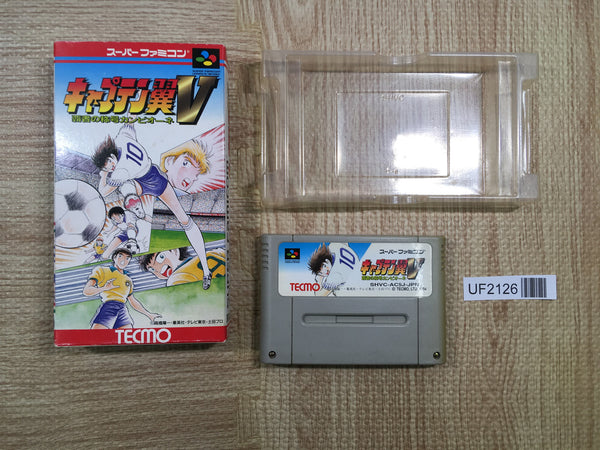 UF2126 Captain Tsubasa V 5 HashanoShougou Campione BOXED SNES Super Famicom Japan
