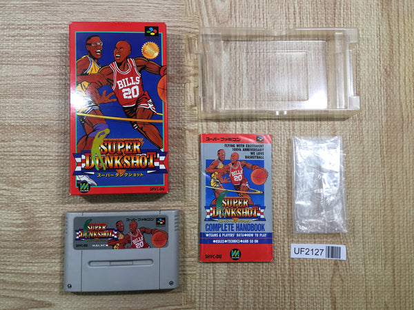 UF2127 Super Dunk Shot Basketball BOXED SNES Super Famicom Japan