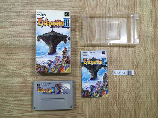 UF2181 Estpolis Denki II 2 Lufia BOXED SNES Super Famicom Japan