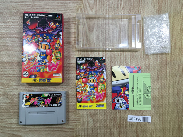 UF2198 Super Bomberman Panic Bomber World BOXED SNES Super Famicom Japan