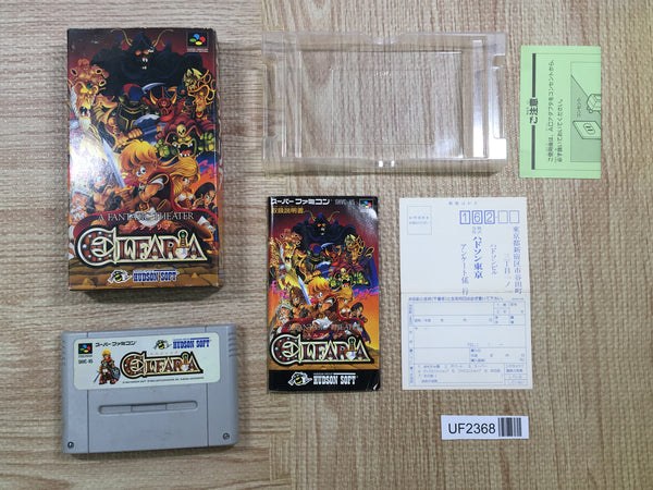 UF2368 Elfaria A Fantastic Theater BOXED SNES Super Famicom Japan