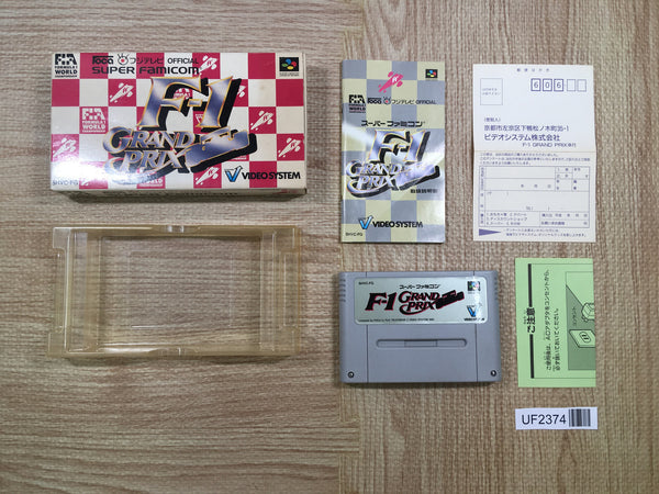 UF2374 F1 Grand Prix Racing BOXED SNES Super Famicom Japan