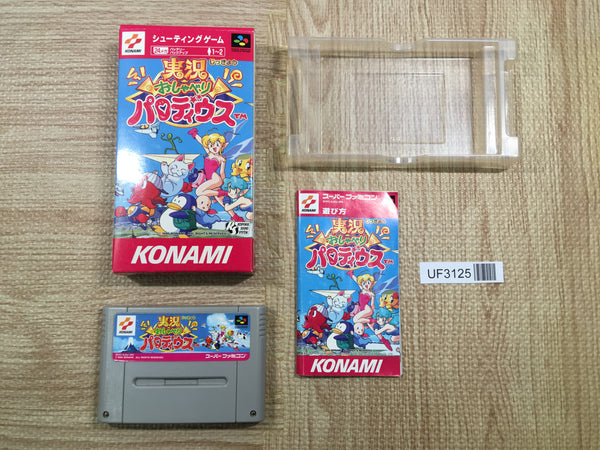 UF3125 Jikkyou Oshaberi Parodius Forever With Me BOXED SNES Super