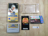 UF3375 Tecmo Super Bowl American Football BOXED SNES Super Famicom Japan
