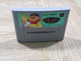 UF4344 Crayon Shinchan Arashi wo Yobu Enji Boxed Super Famicom SNES Japan