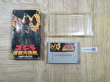 UF4556 Godzilla Kaijuu Dai Kessen Boxed Super Famicom SNES Japan