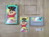 UF4876 Crayon Shinchan Arashi wo Yobu Enji Boxed Super Famicom SNES Japan