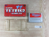 Super Tetris 2 + Bombliss Boxed Nintendo Super Famicom SNES Japan - UF7275