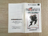 Final Fantasy VI 6 Boxed Nintendo Super Famicom SNES Japan - UF7513
