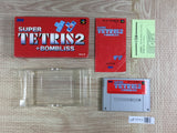 Super Tetris 2 + Bombliss Boxed Nintendo Super Famicom SNES Japan - UF7711