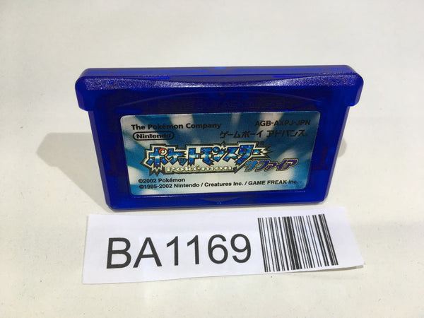 BA1169 Pokemon Sapphire GameBoy Advance Japan
