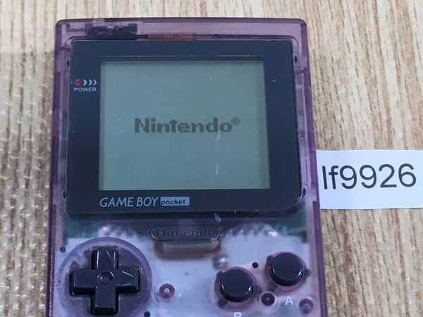 LF9926 Tested Working - GameBoy Pocket Clear Purple Game Boy Console Japan