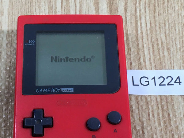 LG1224 Tested Working - GameBoy Pocket Red Game Boy Console Japan