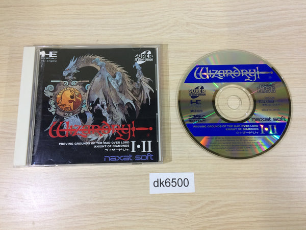 dk6500 Wizardry I & II SUPER CD ROM 2 PC Engine Japan