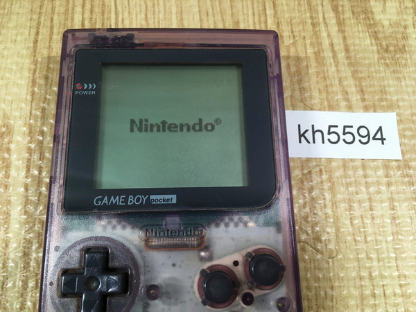 KH5594 With Defects - GameBoy Pocket Clear Purple Console Japan