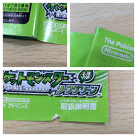 UE8330 Pokemon Leaf Green BOXED GameBoy Advance Japan